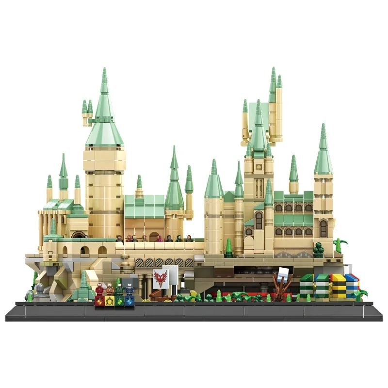 1988 pièces MOC château magique Architecture médiévale blocs de construction ensemble modèle modulaire créatif avec musique Puzzle jouets cadeau de noël