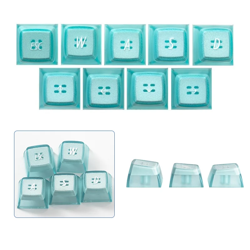 idobao ESC Keycaps Set for Mechanical Keyboard Pudding Keycap ABS Jelly Keycaps EMA Profile Key Cap Double Shot Transparent Key