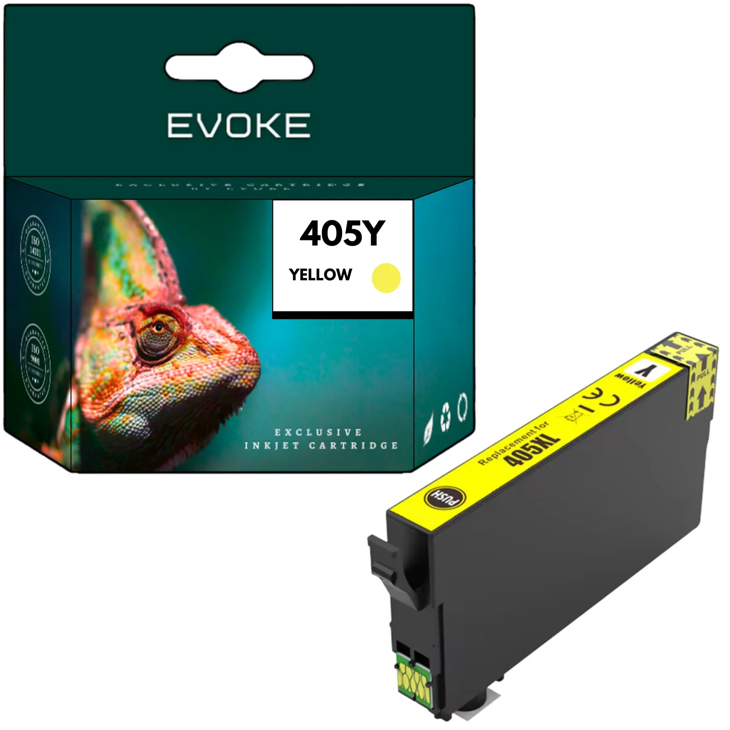 Evoke compatibele inkt voor Epson 405XL 405 XL C13T05H44010 Geel 18 ml 1340 Stron Workforce Wf-3820Dwf 3825Dwf 4820Dwf 4825Dwf 4830Dtwf 7310Dtw 7830Dtwf 7840Dtwf