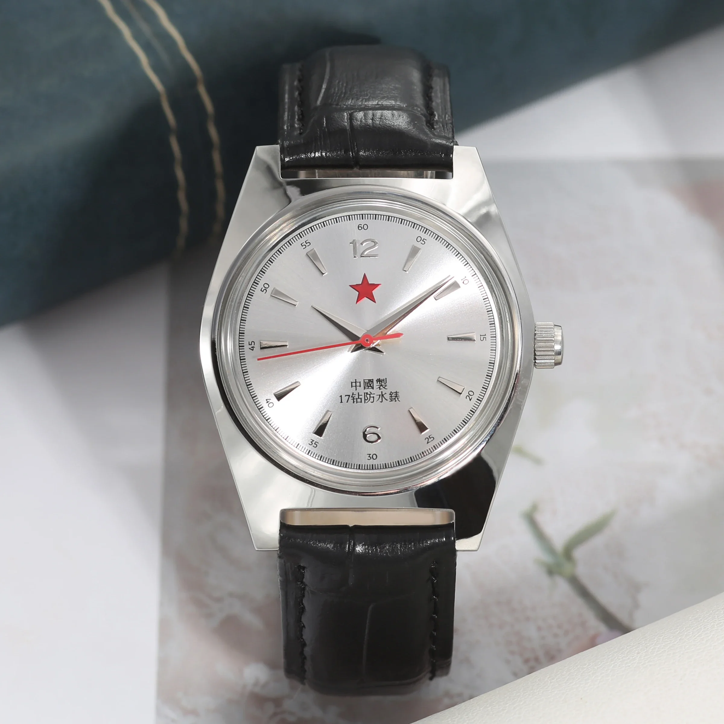 ريد ستار ساعة ميكانيكية 36 مللي متر ريترو ساعة ميكانيكية للرجال شنغهاي 8120 حركة يدوية مناسبة للهدايا الرجالية ساعة الصين #4