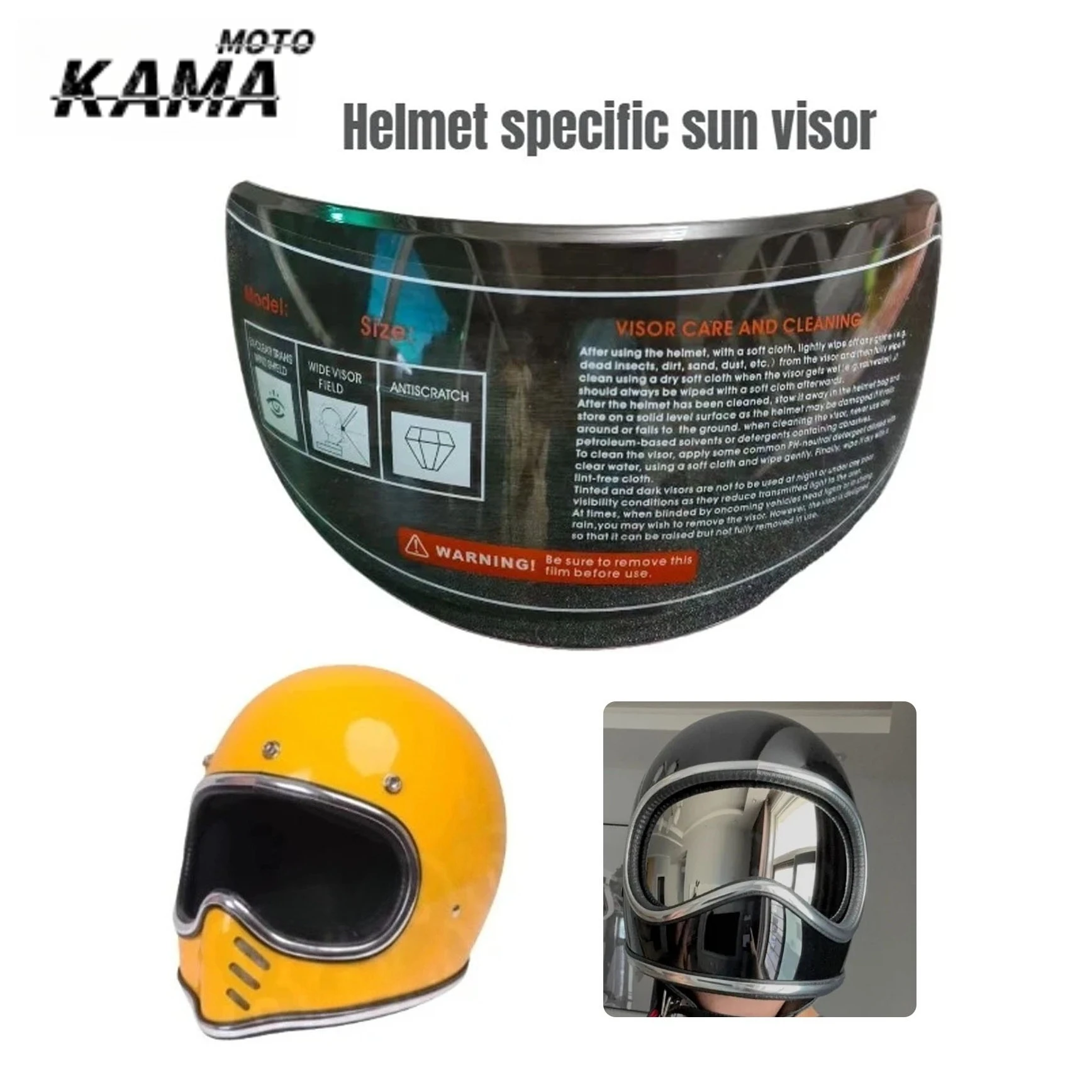 Suitable for GR RIDER Space Helmet Visor Mini Moto3 Full Helmet  DAVID 2 Visor Helmets Replacement Accessories