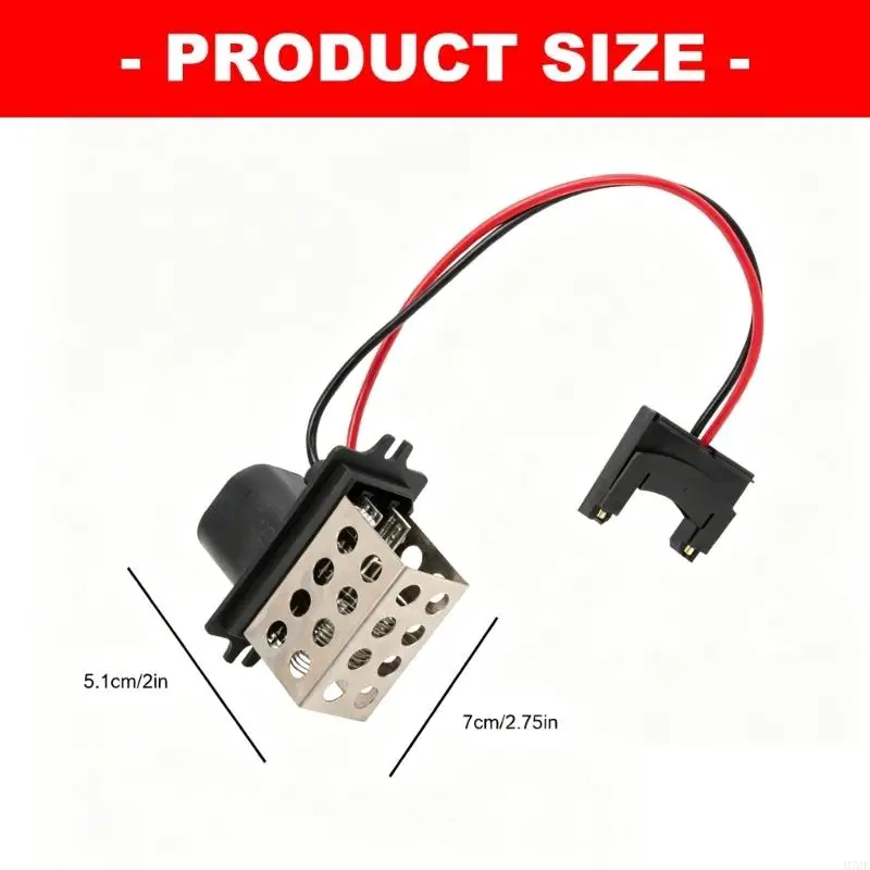 M76E 27100-00QAC HVAC-Widerstand mit rotem und schwarzem Zweidrahtkabel und Metallgehäuse – Detail 6