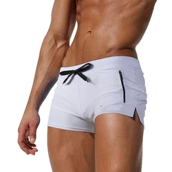 Men Swimwear Swimsuit Surf Beach Swim Wear Trunks Pocket Swimming Boxer Shorts Beachwear Bathing Suit Boardshorts