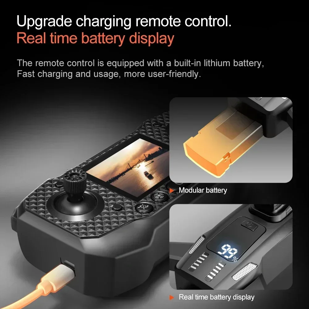 M6 Drone Professional 8K Camera 5G WIFI FPV Drone with Screen Remote Control Drone Obstacle Avoidance Aerial Quadcopter Toy