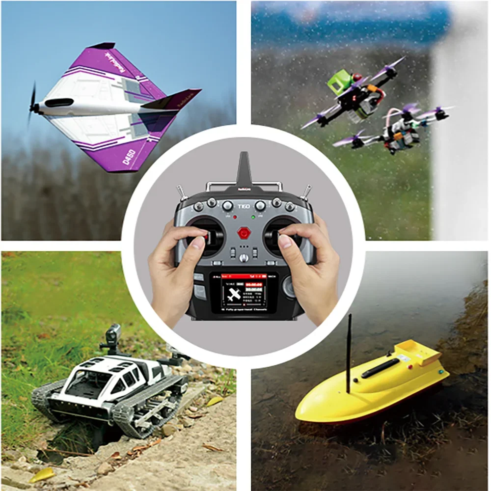 RadioLink T16D 16 kanalen RC-zender 2,4 GHz met R16F-ontvanger Afstandsbediening voor RC Auto Boot Drone