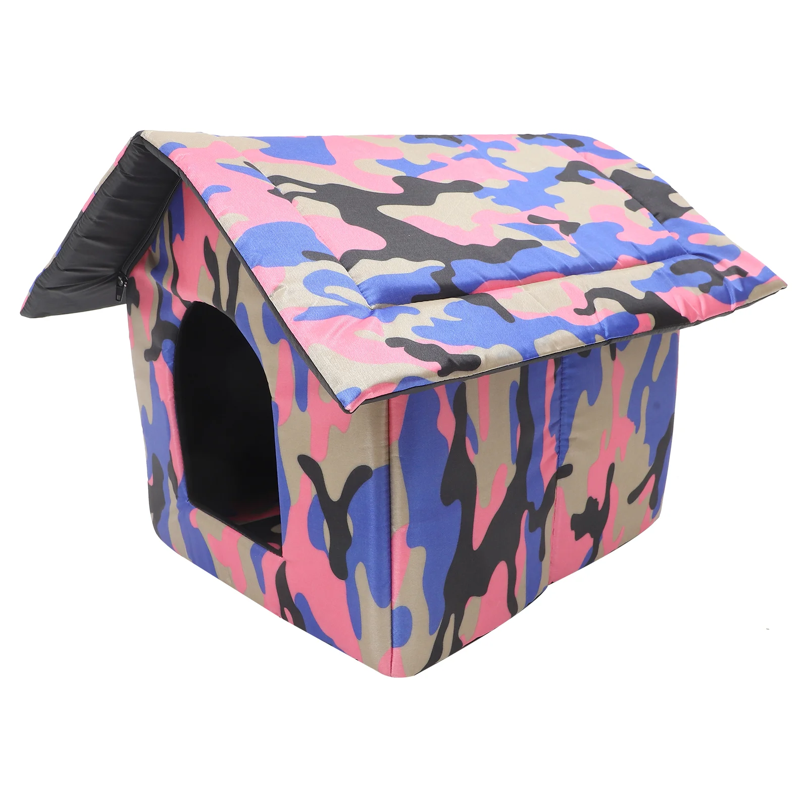 

Outdoor Cat Shelter House Weatherproof Houses for Cats Decorative Kitten Washable Dog Pet Small Bed