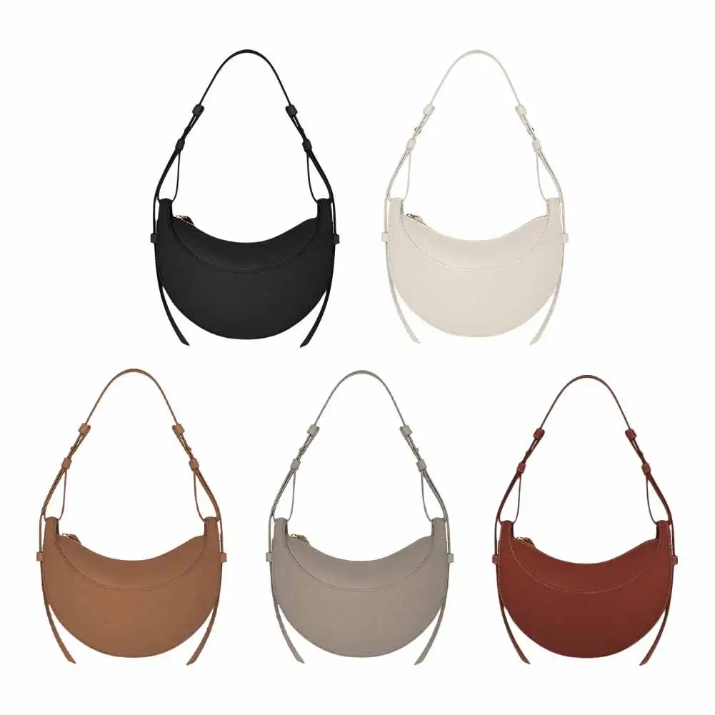 Adjustable Length Saddle Bags Women Half Crescent Shoulder Bags High Capacity High Street Crossbody Bags For Outdoor Travel