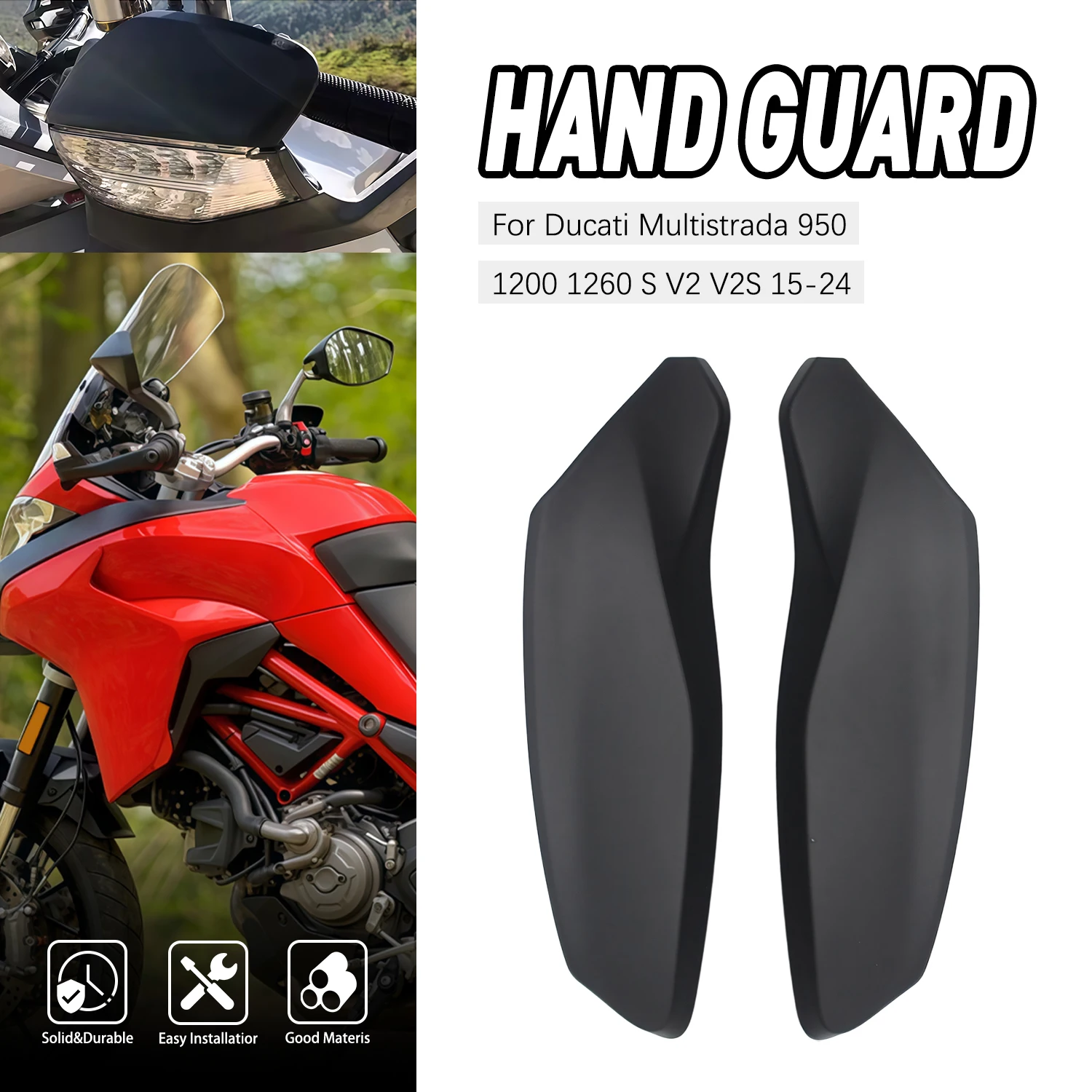 

Motorcycle Handguard Cover For Ducati Multistrada 950 1200 1260 S V2 V2S Hypermotard 950 SP RVE 2015-2024 Hand Guard Protector
