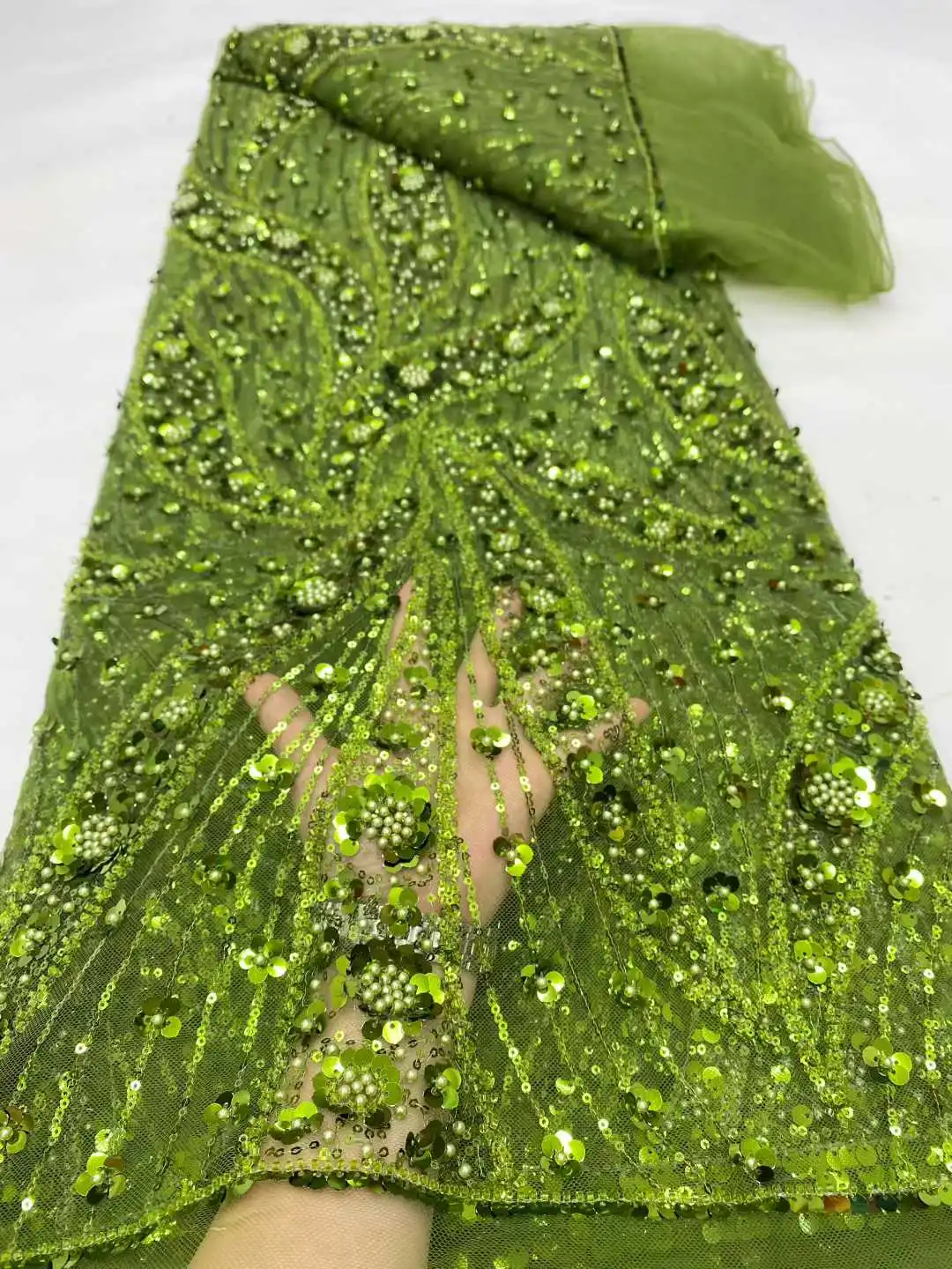 2025, última gran oferta, nueva tela de encaje pesado bordado francés de lujo de alta gama, tela africana nigeriana con lentejuelas para boda