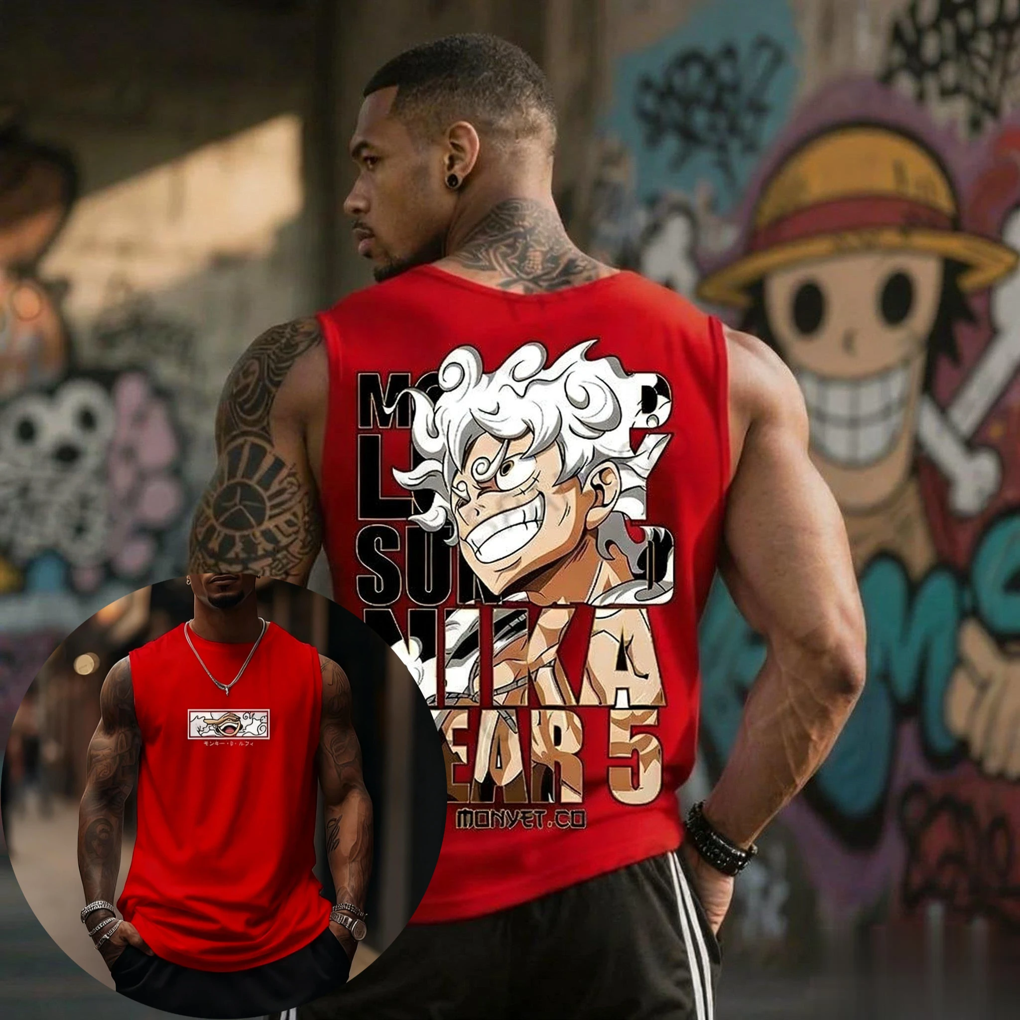 One Piece Rufy Gear 5 Canotta  - Streetwear Brand Japan recensione e prezzo