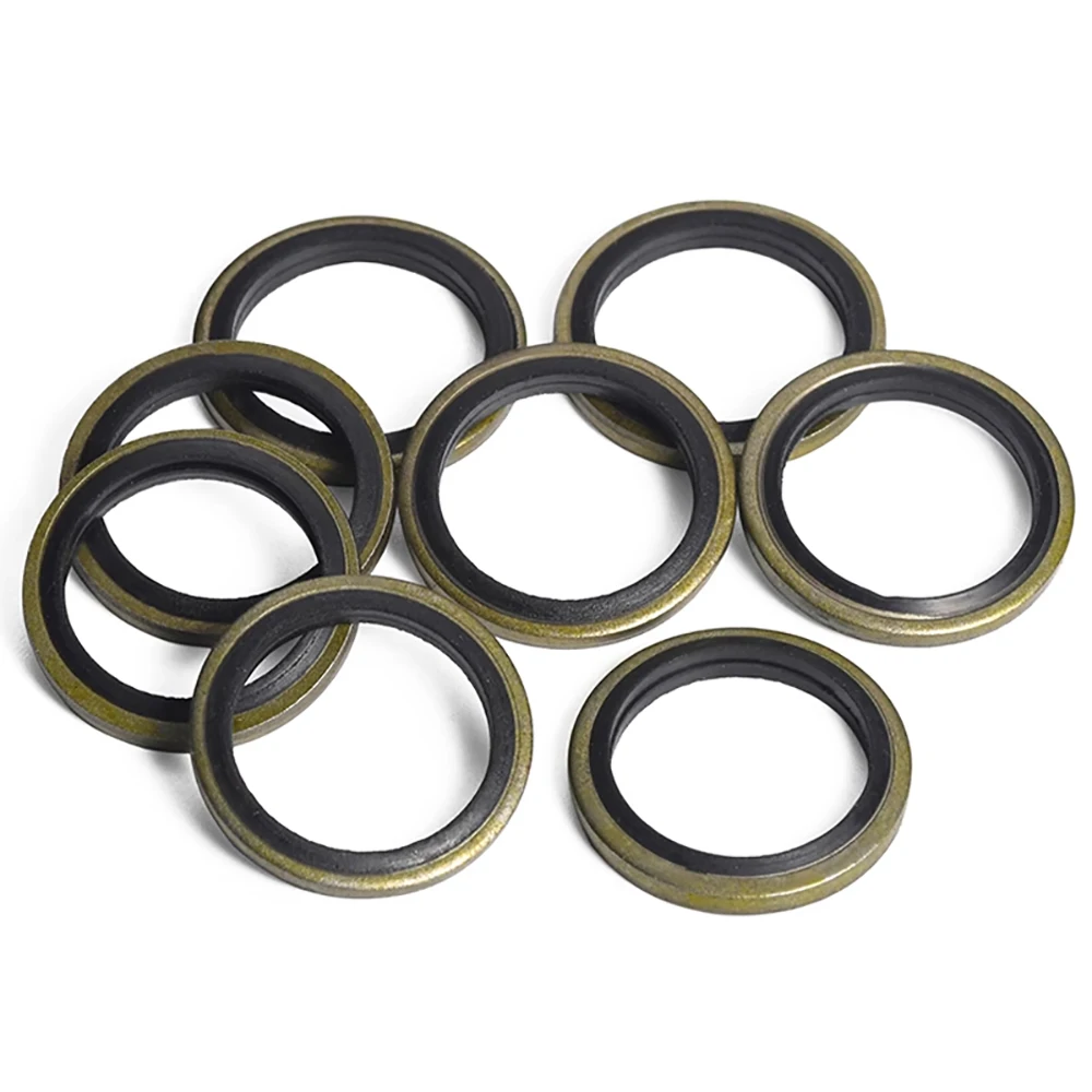 

High Press Hydralic Rubber Oil Pip Bonded Washer Metal Drain Plug Gasket Fit Combined M6-M30 Nitrile Rubber + Metal Sealing Ring