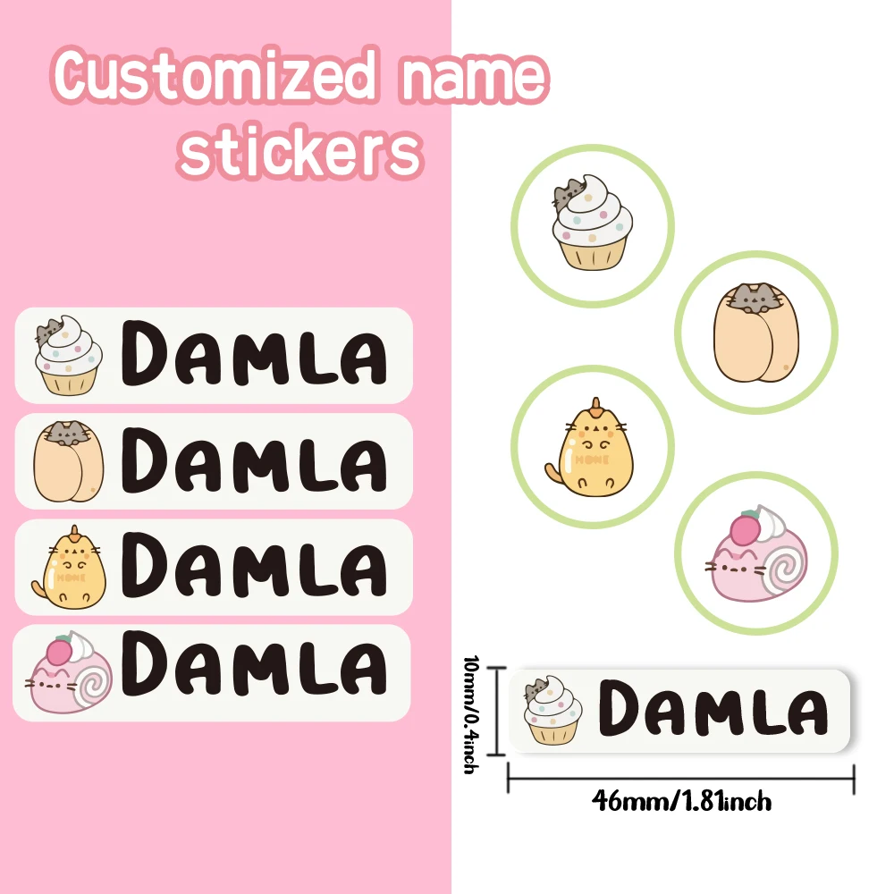 Custom creative Name Sticker,Transparent Waterproof Stickers for Kids,diy Name Labels for School Bag Bottles Pen Box Mug Uniform - view 5