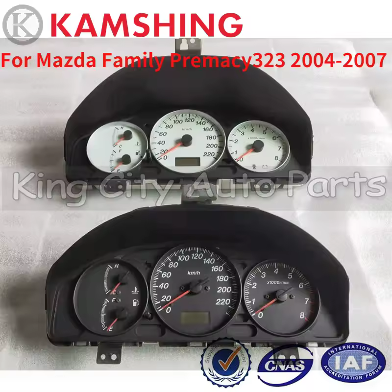 CAPQX Für Mazda Familie Premacy 323 2004 2005 2006 2007 Auto Zubehör Kunststoff Gauge Zifferblatt Dash Cluster Ringe Dashboard Montage