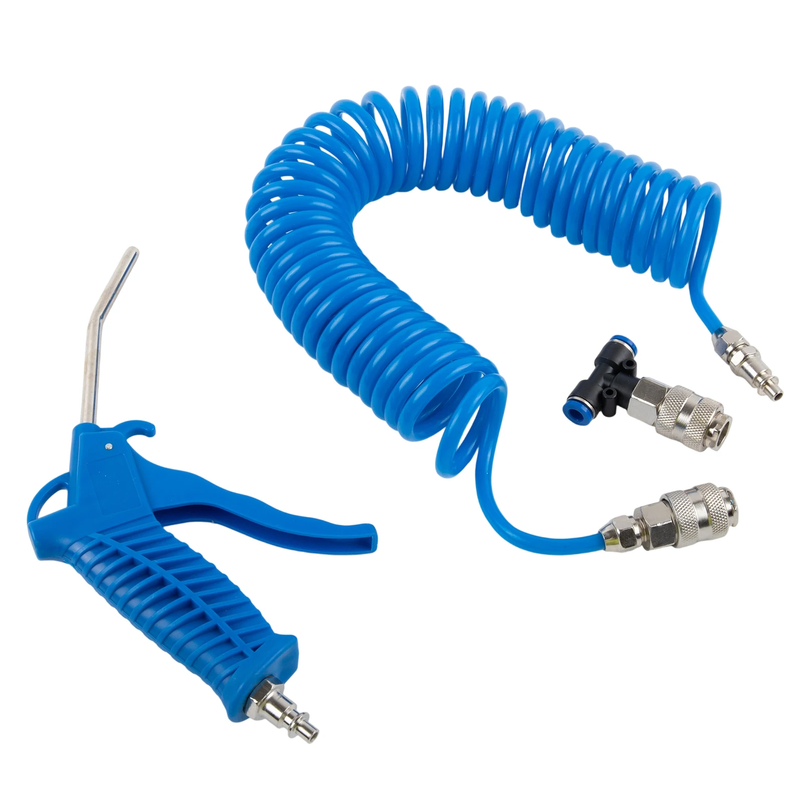 PU Hose Air Duster System with 5 Meter Coil and Metal Nozzle for Dependable Cleaning Workshop Fleet and Facility Use