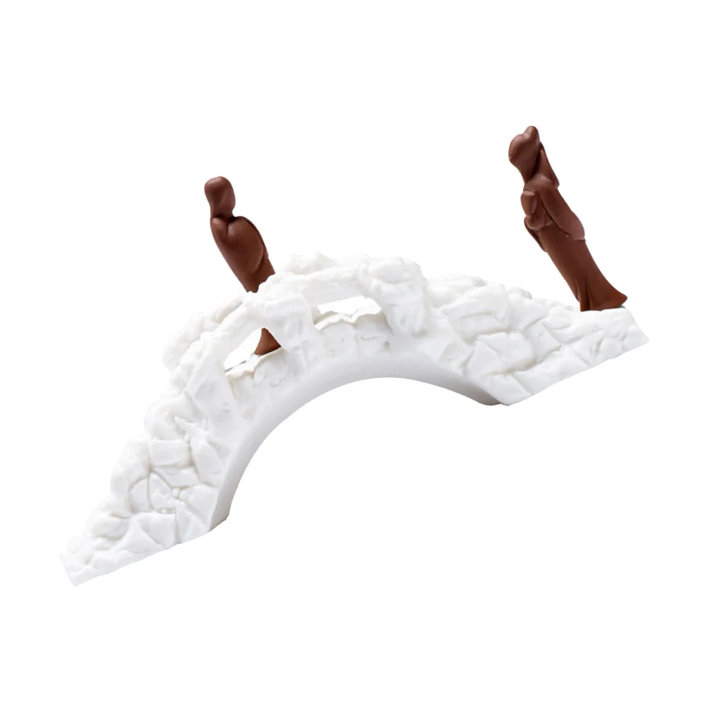 

1Pcs Arch Bridge Adornment Vintage Ceramic Craft Fish Tank Decor Microlandscape Sand Table Rockery Arch Bridge Adornment