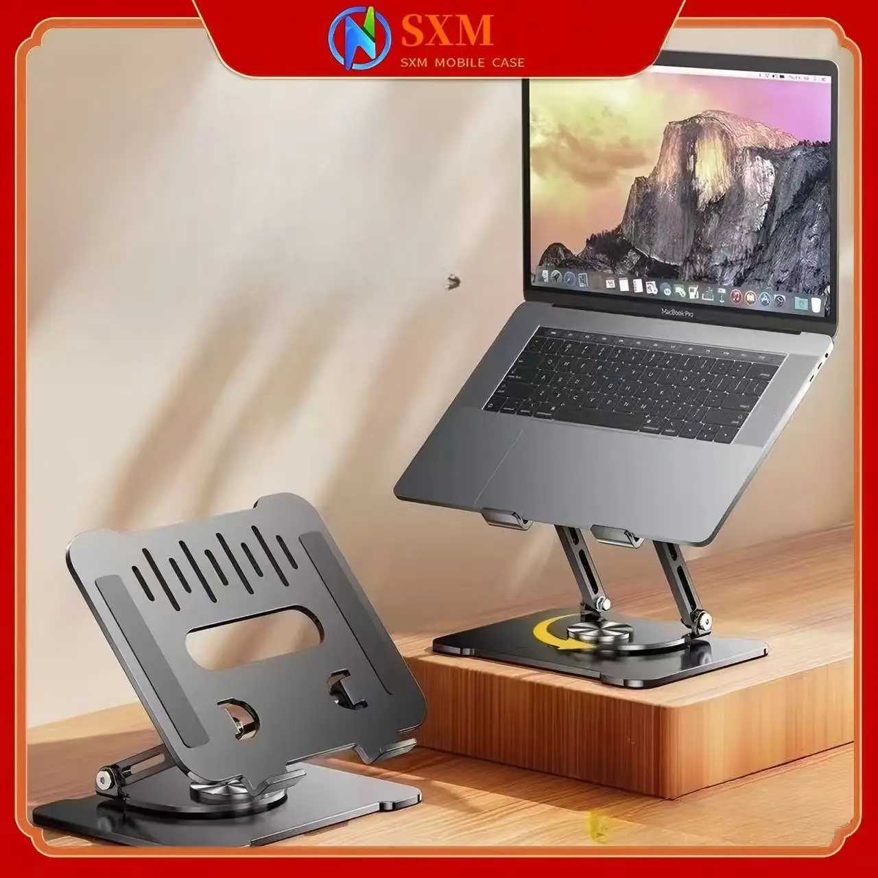 

Углеродистая сталь 360° ° Вращающаяся подставка для ноутбука, держатель стола, высота стола, подвесная складная база для рассеивания тепла