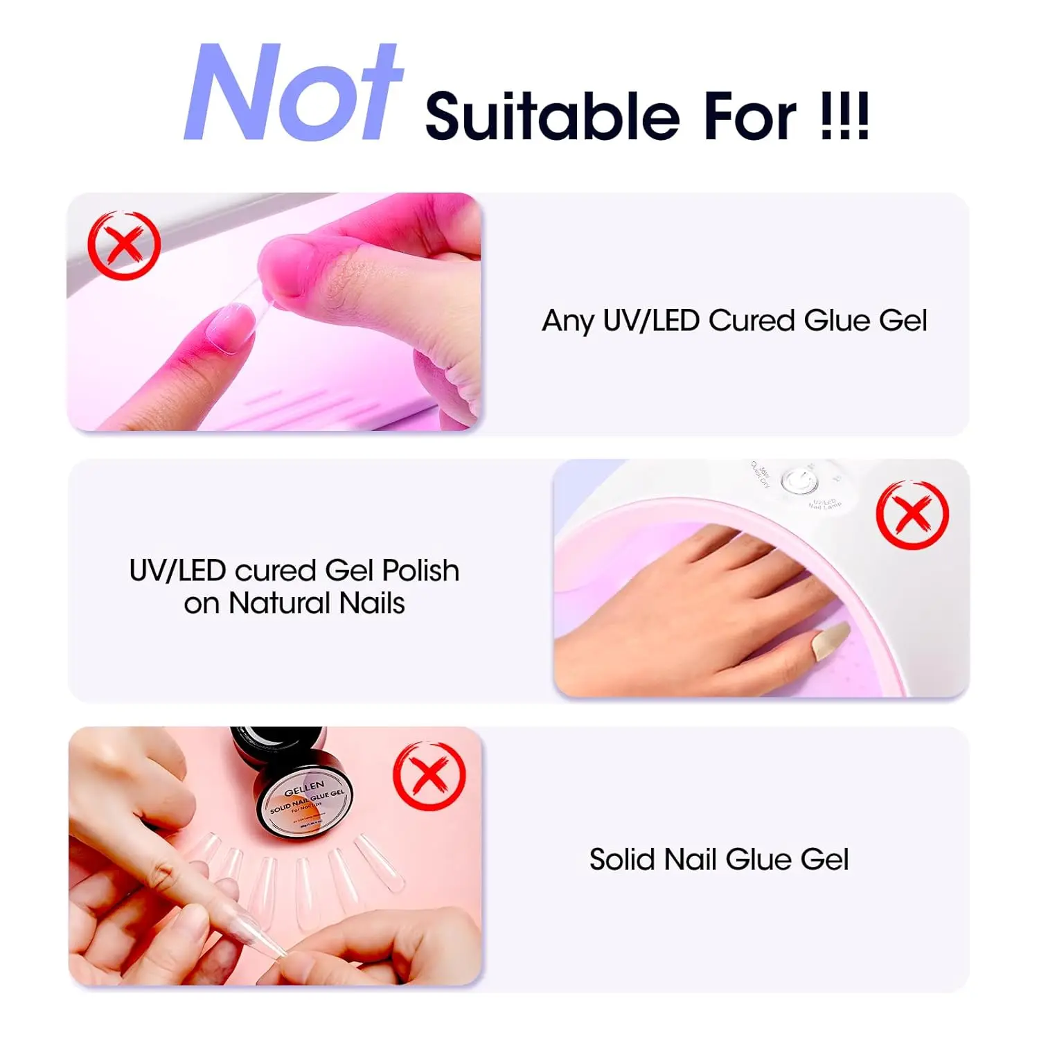 젤렌 네일 글루 리무버 프레스온 네일용 50ml 빠른 건조 강력 접착제 젤 폴리쉬 네일 용품 매력 도구 키트