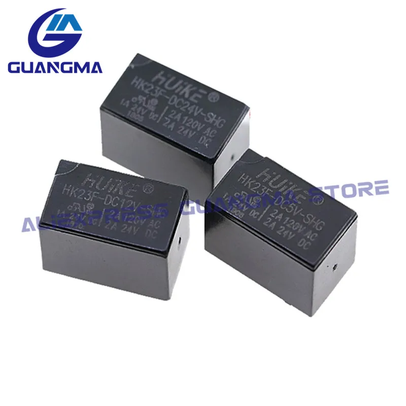 Imagem -02 - Huike Relé Hk23f Hk23f-dc5v-shg Hk23f-dc12v-shg Hk23f-dc24v-shg Power Relay Volt Dc5v 12v 24v 2a 6pin 0.2w 100 Pcs 100 Novidades