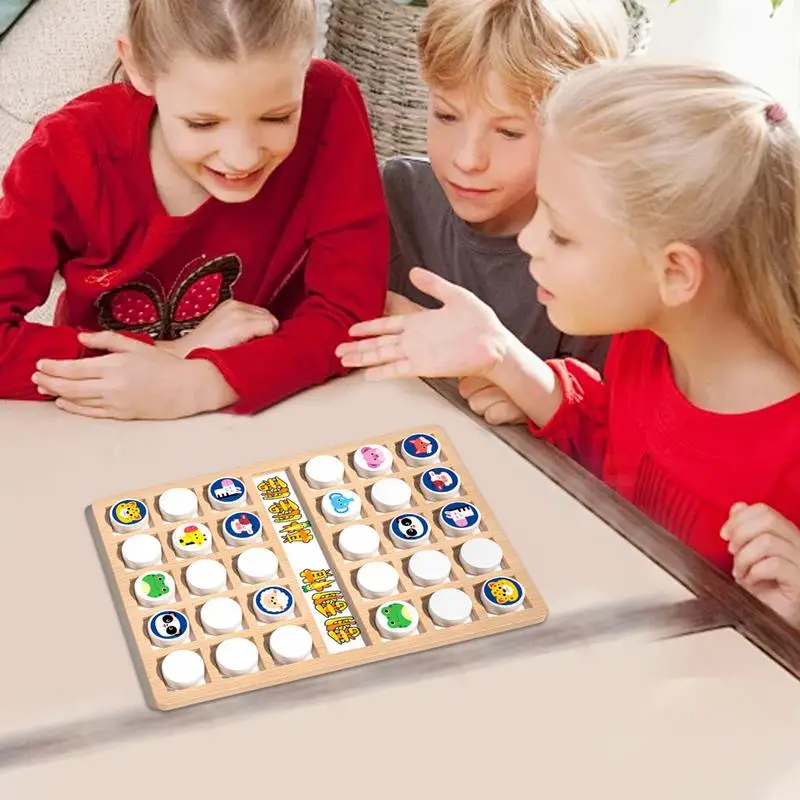 

Flipping Memory Game Matching Game Flipping Chess Matching Wooden Educational Toy Puzzle Strategy Gathering Activity For
