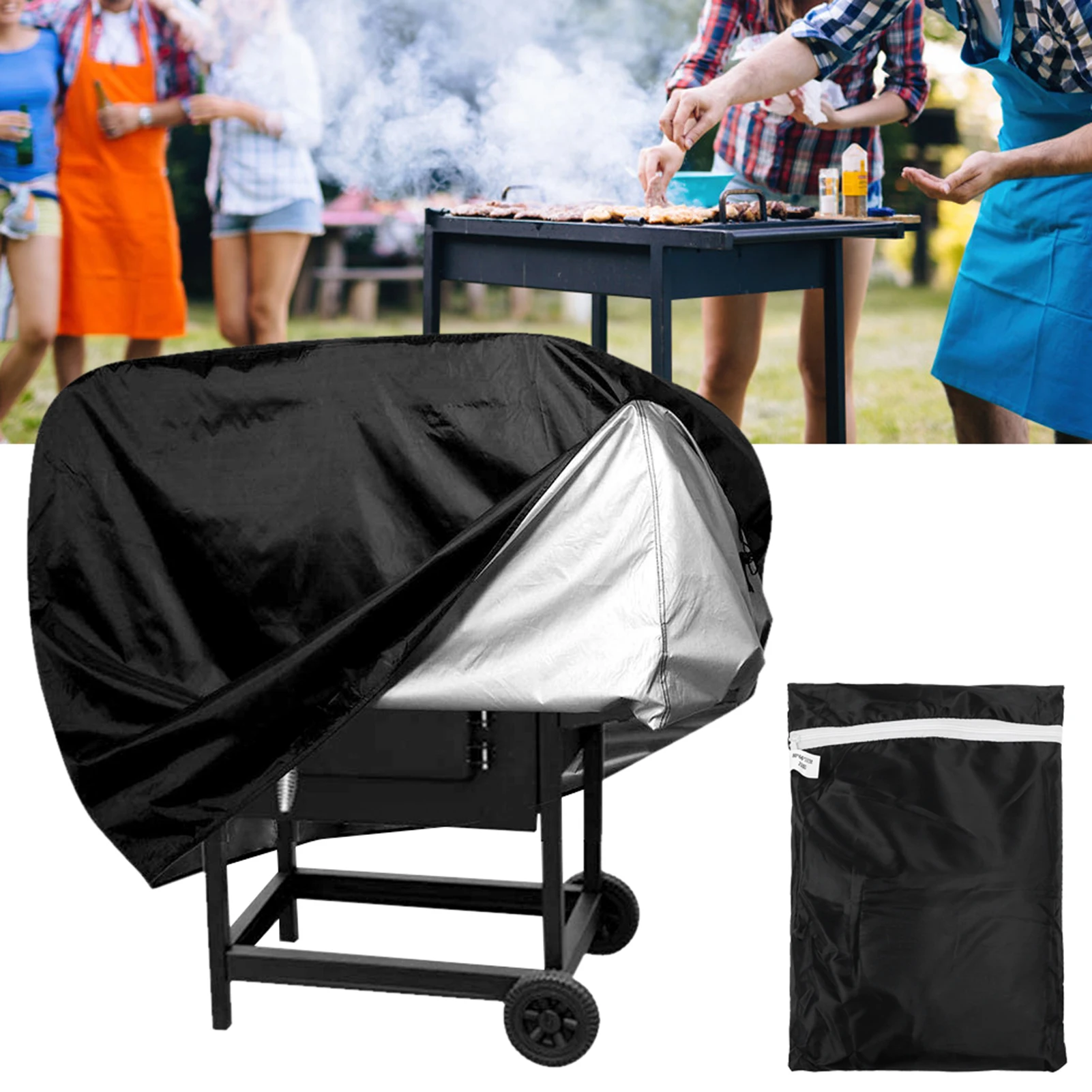 Waterproof BBQ Cover Rainproof UV Protection Grill Covers Garden Barbecue Protector Grill Accessories