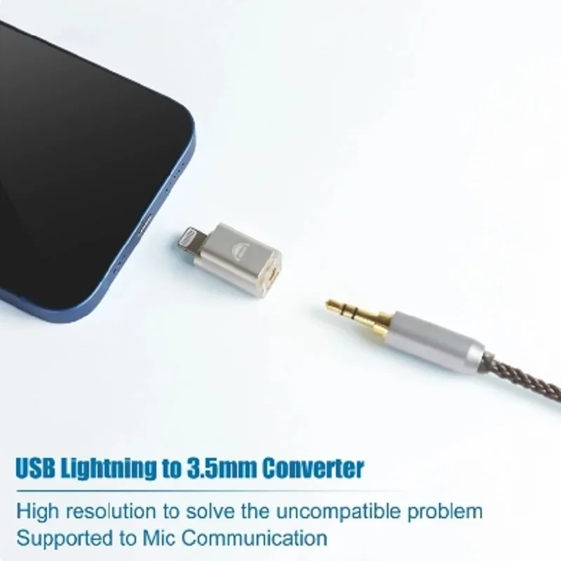 ZJ 2 buah TC35 Audio 3.5mm Hi-Res DAC konektor adaptor untuk iPhone 13 12 11 Pro iPad iPod di atas