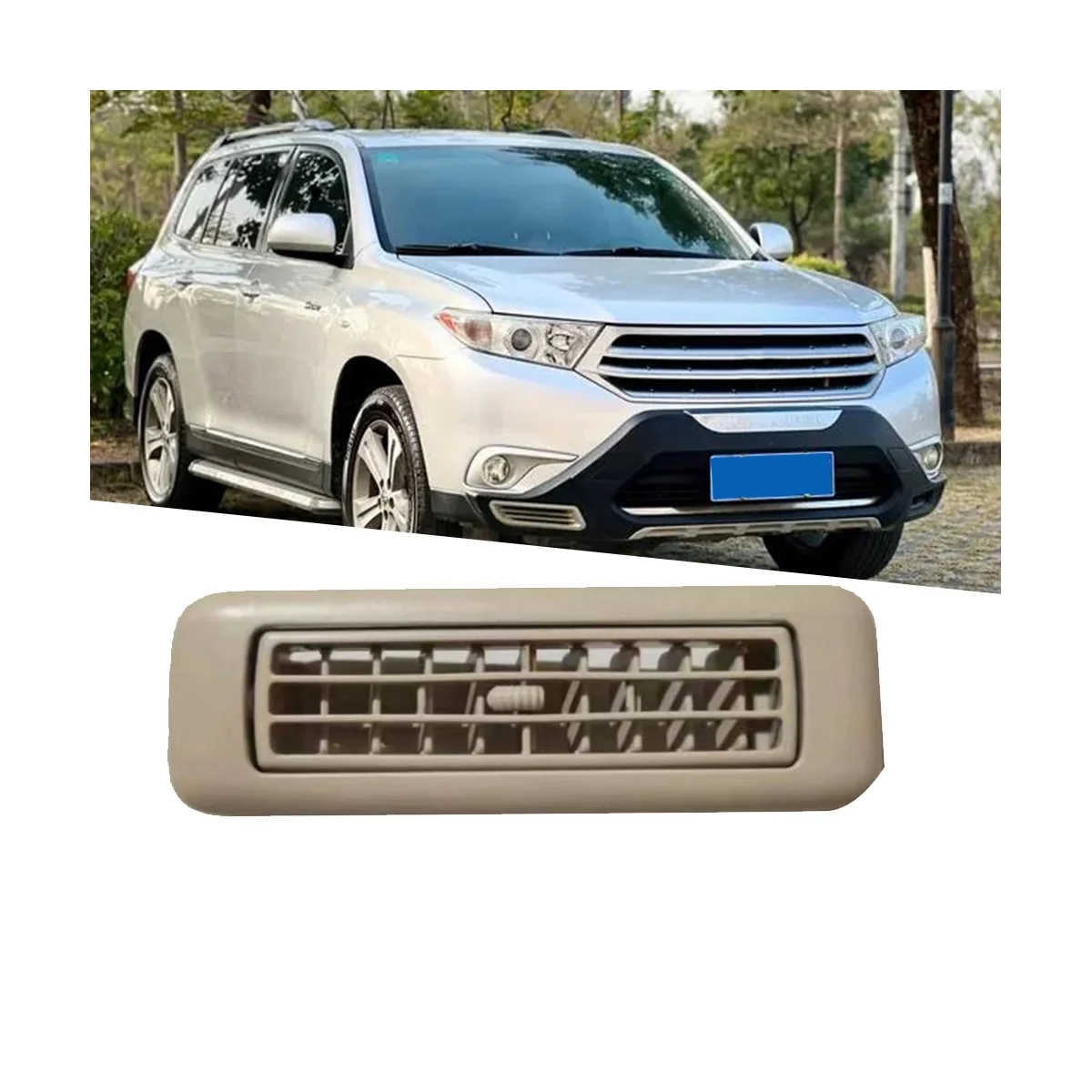 Car Roof Rear Air A/C Vent Grille 63601-48011-E0 for Toyota Highlander 2007-2014 Side Air Outlet Nozzle Beige 6360148011