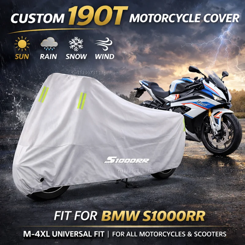 

For BMW S1000RR S 1000RR 2017 2020 2021 2022 Motorcycle Cover Waterproof Heavy Duty Outdoor Rain Dust Sun Protector