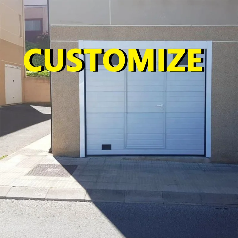 Any Size Custom Maintenance Free Thick Aluminum Electric Aluminum Garage Door Rustproof Durable Modern Home Auto Lift Entry Gate