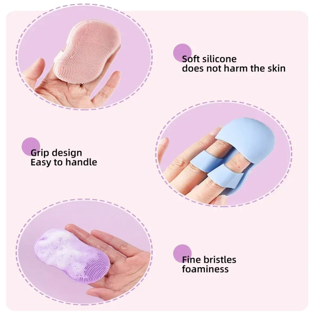 Gezichtsscrubber Zachte siliconen gezichtsreinigingsborstel Schoonheid Gezichtswas Massage Pad Gezicht exfoliërende tool Diepe reiniging van de huid