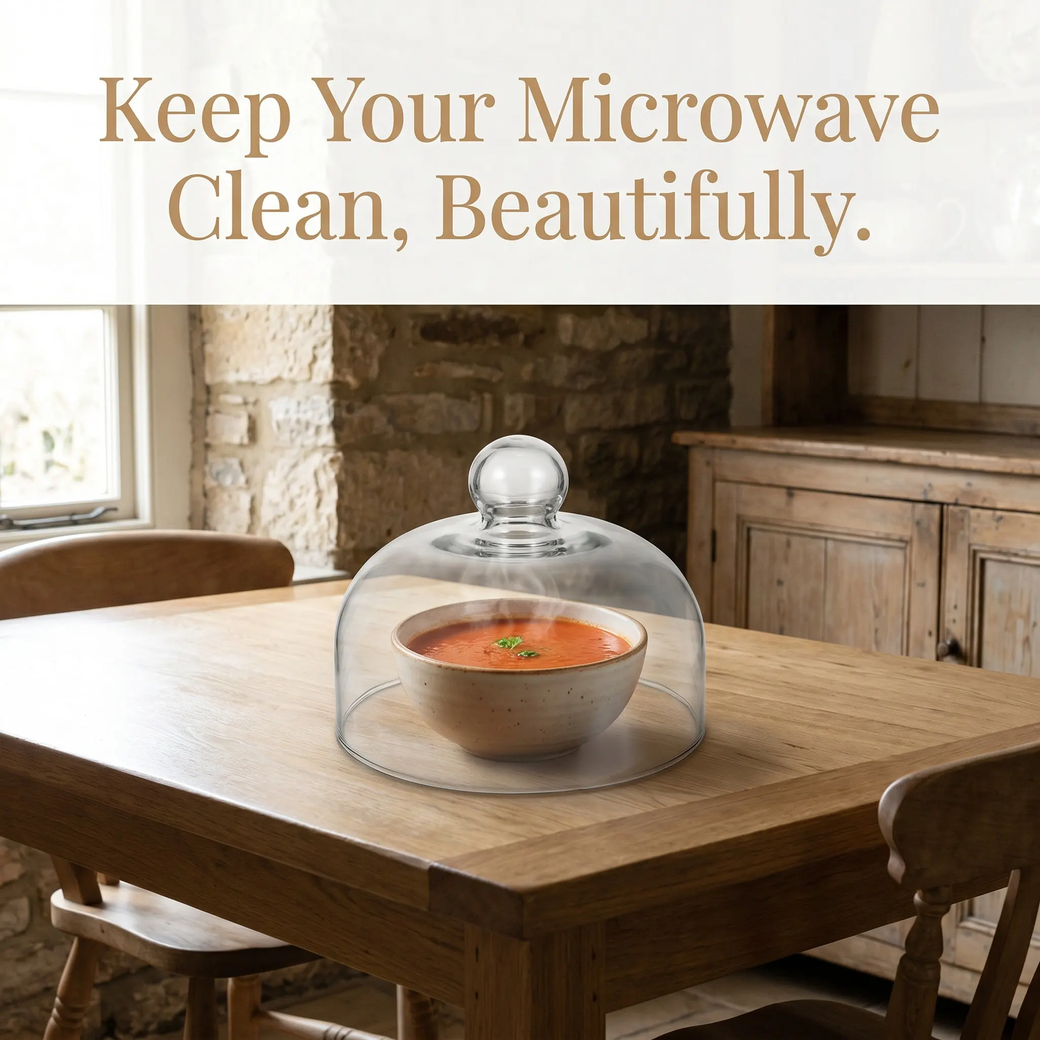 16Cm Glass Microwave Plate Cover Vented Transparent Splashproof Lid Food Protector Microwave Heating Splash Guard