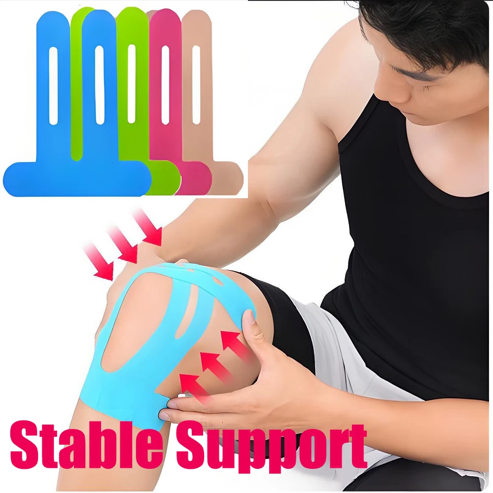 

5-100 шт. кинезиологическая лента для защиты колена, спортивная защита, эластичная нашивка, дышащая предварительно вырезанная спортивная лента для колена для мышц плеч