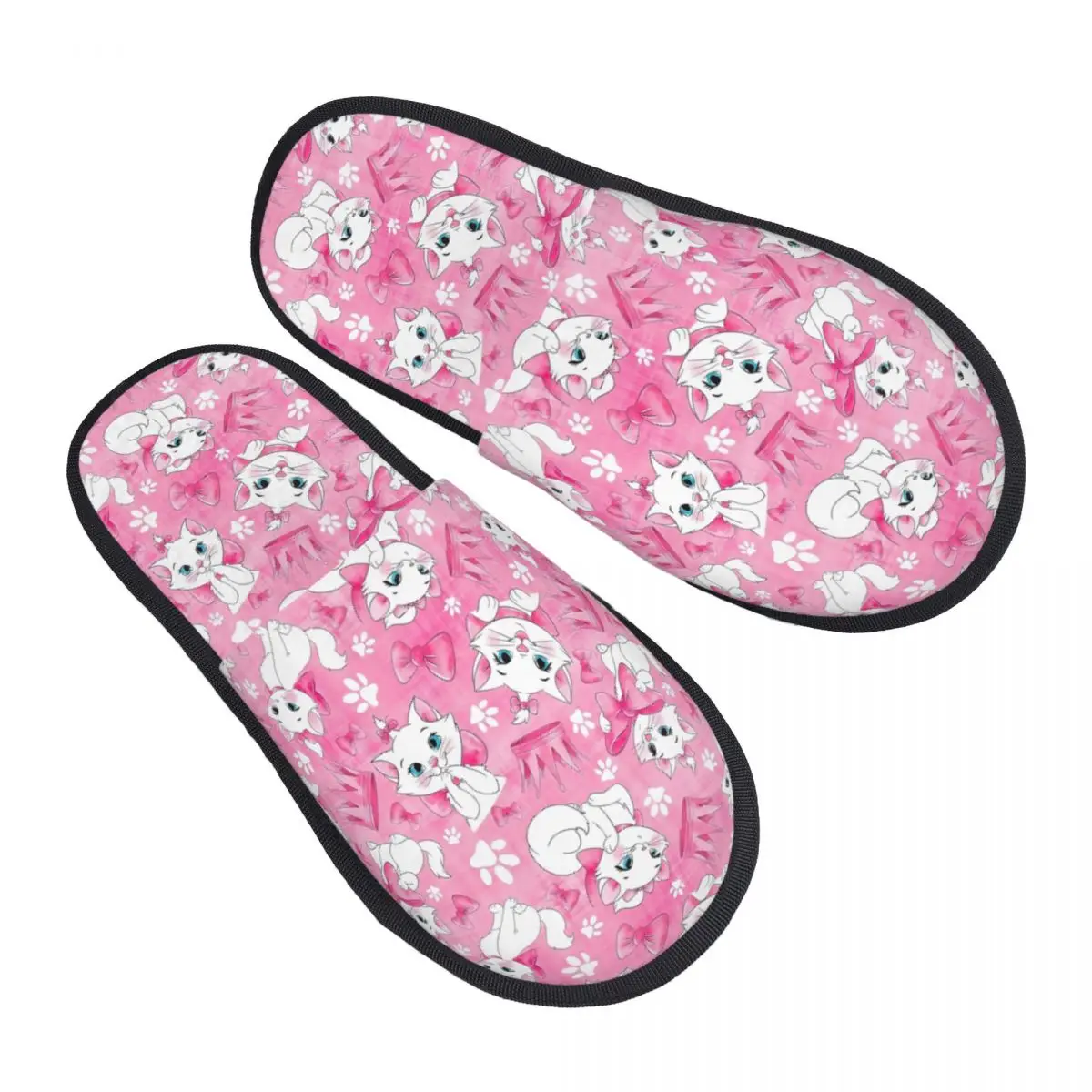 Zapatillas personalizadas de invitados Marie Cat para baño, zapatilla de casa de Anime para mujer