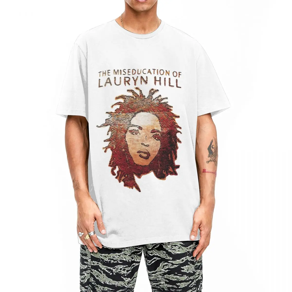 Men Women The Famous Lauryn Hill T Shirt Fugees 100% Cotton Clothing Leisure Short Sleeve Round Collar Tees Gift Idea T-Shirt