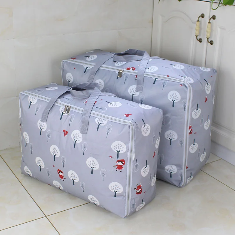 

Очень большая Бытовая водонепроницаемая сумка для хранения из ткани Оксфорд, Портативная сумка для багажа, пылезащитный органайзер для одежды, одеял