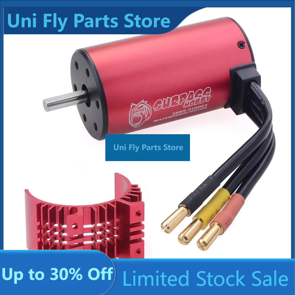 UniFly SURPASS HOBBY KK Waterproof Combo 3665 2900KV Brushless Motor + 80A ESC W/ Heat Sink + S0900M 9KG Servo For RC 1/10 Car M