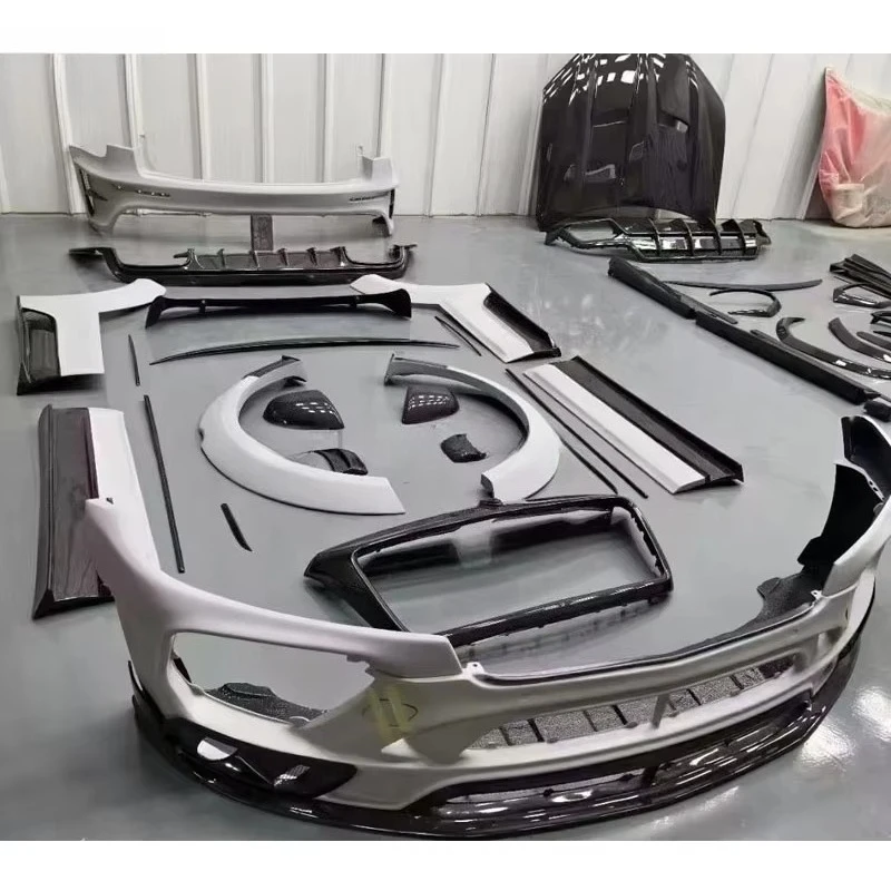 New MSY-style semi-wet carbon fiber car bumper spoiler body kit with clips for Tycoon upgrade to design