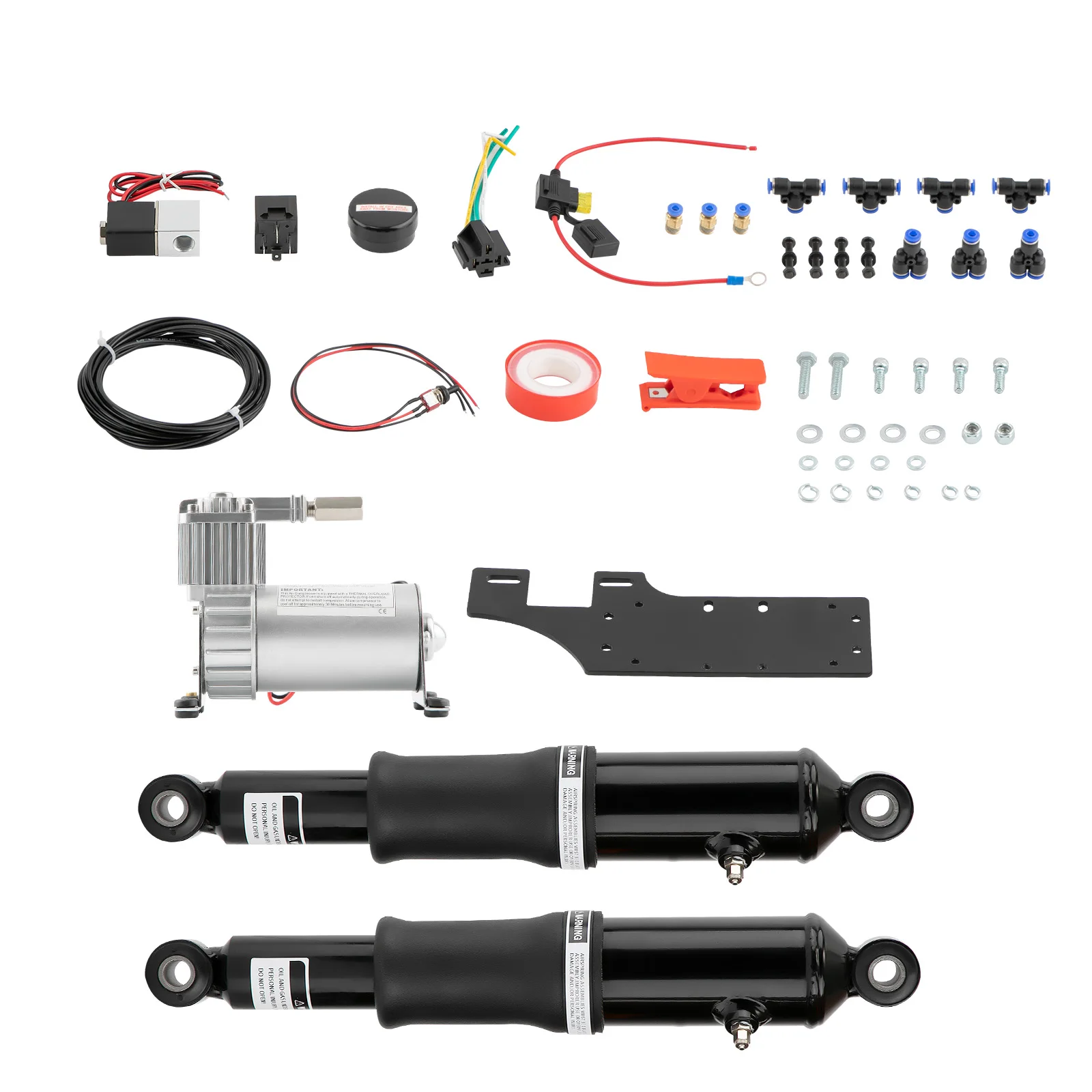 Motorcycle Air Ride Suspension Kit For Harley-Davidson Touring Models 1994-2023 Touring Road King Street Glide