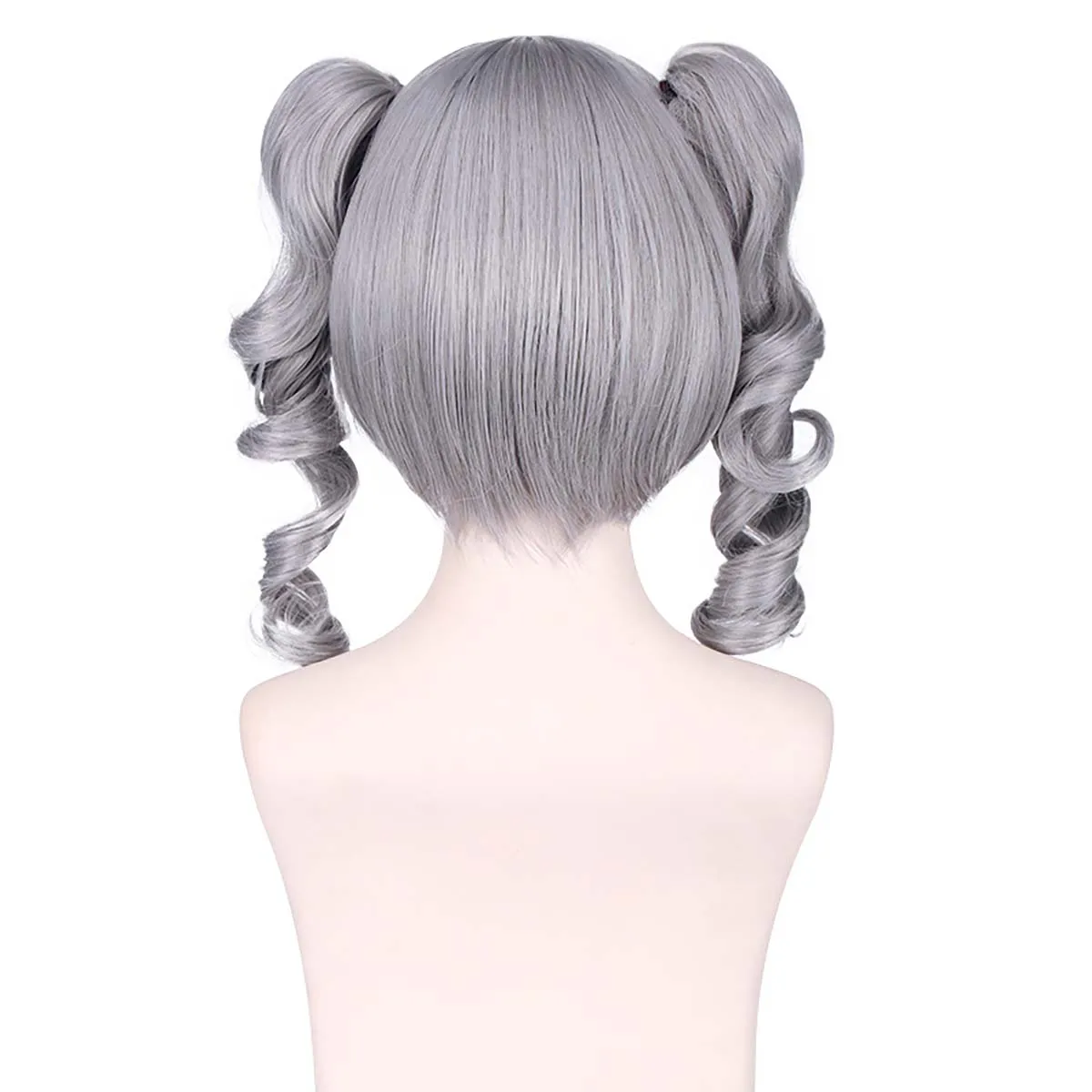Game The Idol Master Girls Kanzaki Ranko Cosplay Grey Curly Synthetic Hair Wig