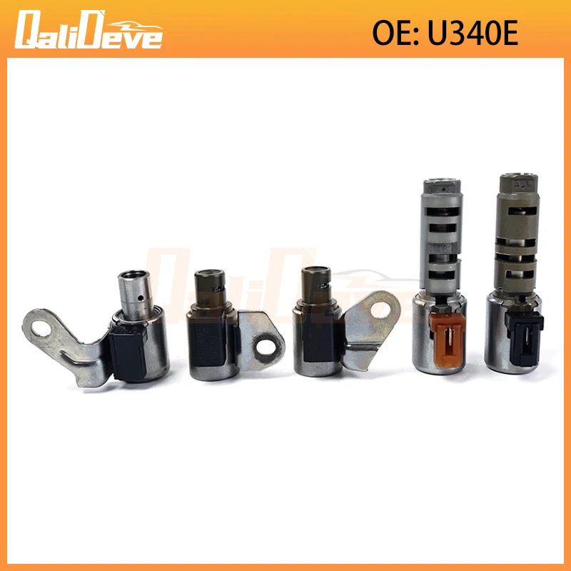 U340E U341E U341F 5PCS Transmission Solenoid Valve Kit For Lexus For Toyota Corolla s 1.8L 1999-UP ZRE142L NZE121 1NZ-FE