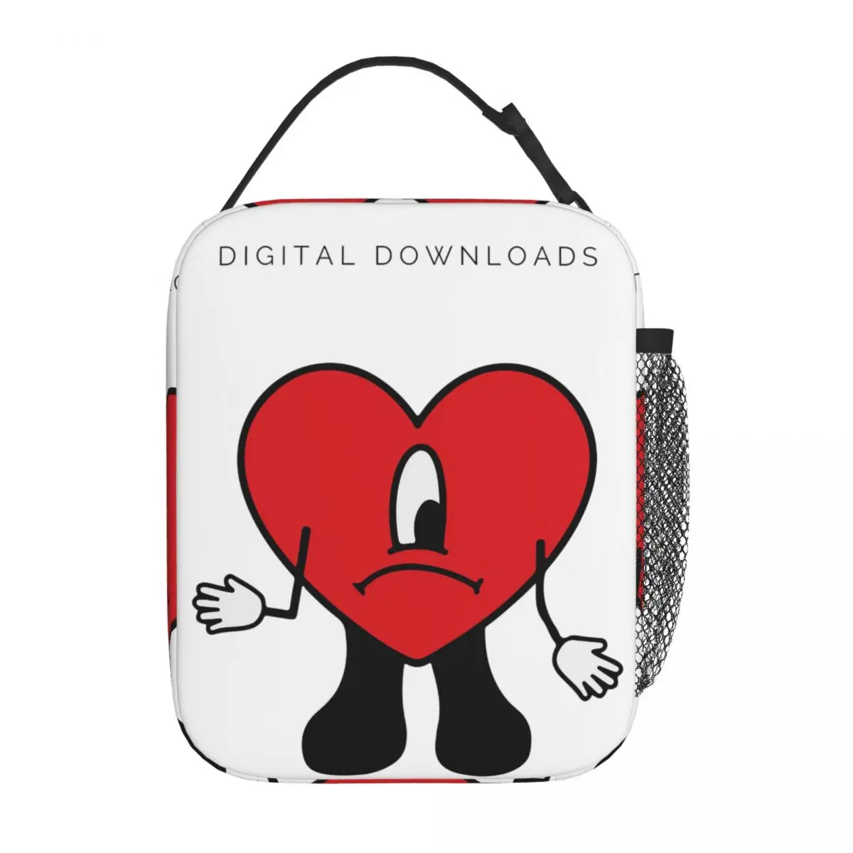 Bad Bunny Rapper Reggaeton Artist Insulated Lunch Bag for Women Kids Portable Food Boxes Thermal Lunch Box Tote
