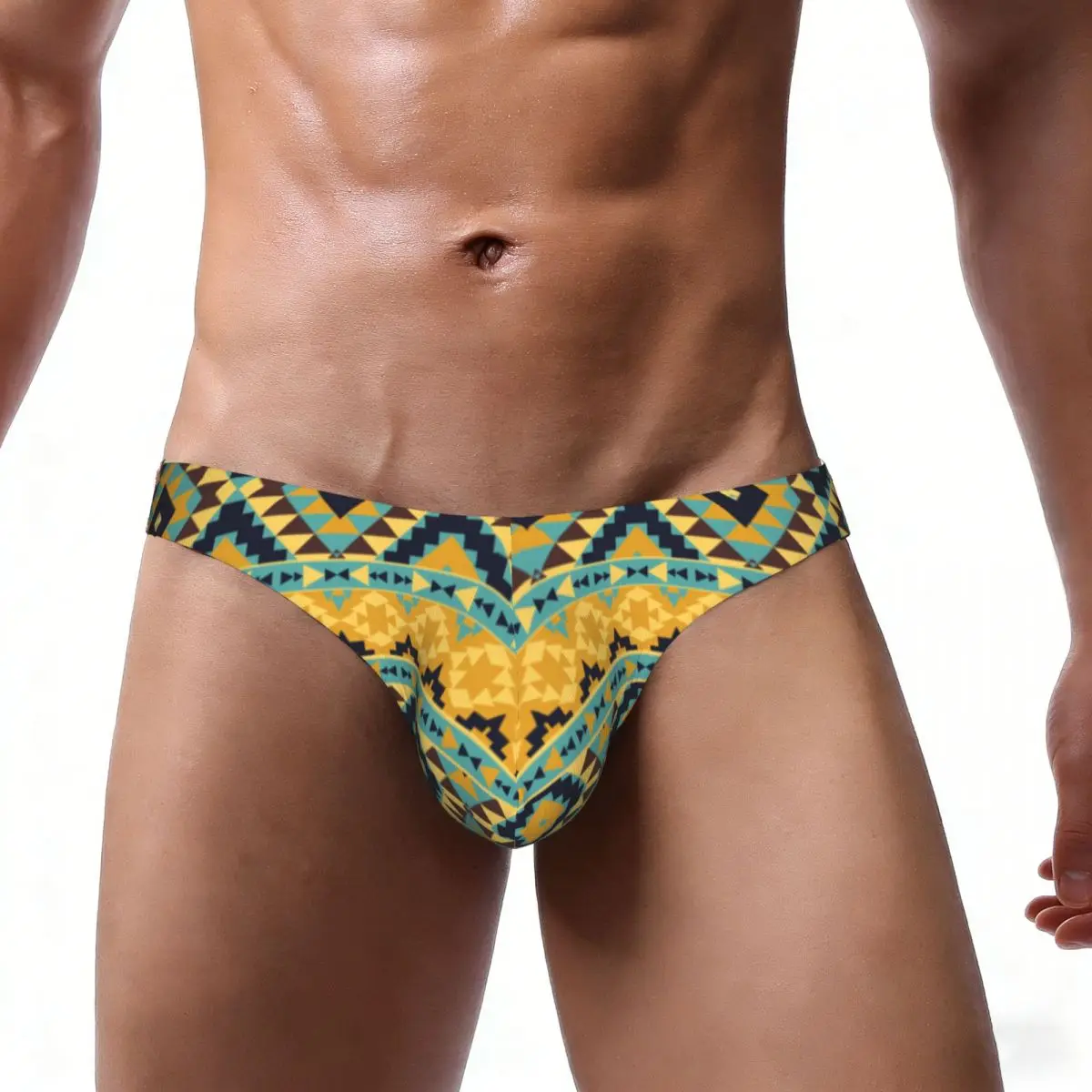 Men's Underwear Briefs Abstract Ethnic Geometric Pattern Sexy Underpants Male Panties Bikini Underwear Ropa Pants