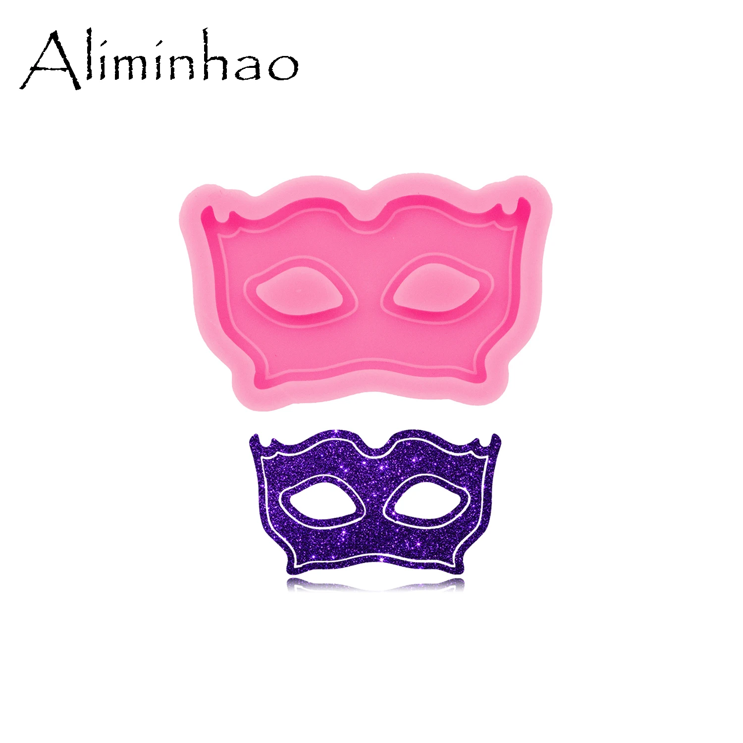 DY1079 Shiny Mini Mask Goggles Resin Silicone Mold, Beard Crafting Mold Making with Epoxy for Jewellery, Chocolate Cake Tools