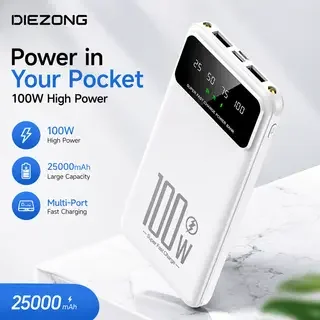 100W 20000mAh 파워뱅크 초고속 충전 배터리 대용량 디지털 디스플레이 파워뱅크 고성능 재고 있음