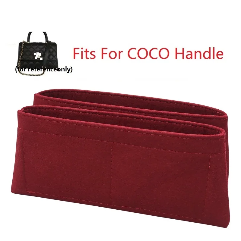 Firs For CoCo Handle S M L Felt Insert Bags Organizer Makeup Handbag Organizer Travel Inner Purse Portable Cosmetic Base Shaper