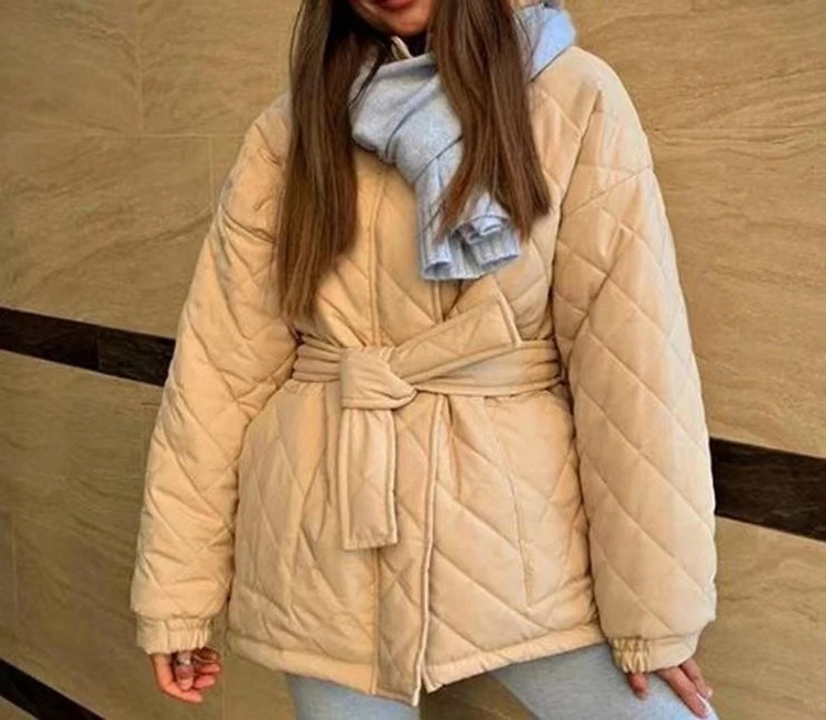 Baumwollmantel mit Kapuze, warme Oberbekleidung, Schnürpullover aus Baumwolle, einzigartiger Street-Fashion-Stil