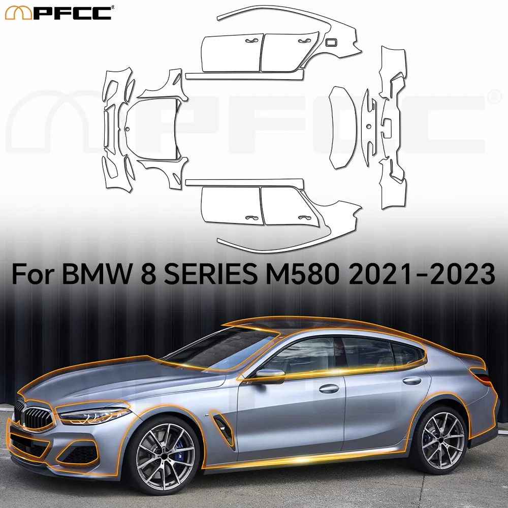 

Для BMW 8 серии M8501 2019: Полная защитная пленка PPF для автомобиля, предварительно вырезанная, устойчивая к царапинам, прозрачная TPU пленка для автомобильных аксессуаров