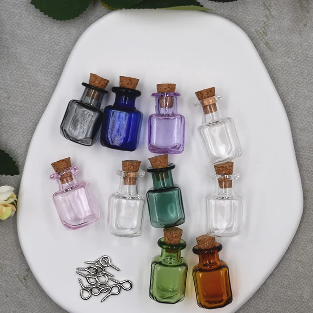 

10pcs Glass Bottle Mini Clear Glass Jars Cork Stoppers For Diy Crafts Sand Art Decor Small Seal Bottles Transparent Storage Jar
