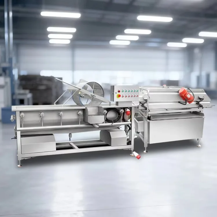Fully Automatic Vortex Cleaning Machine Stainless Steel Blade Central Kitchen Pre-made Dish Processing Line for Fruit Vegetable