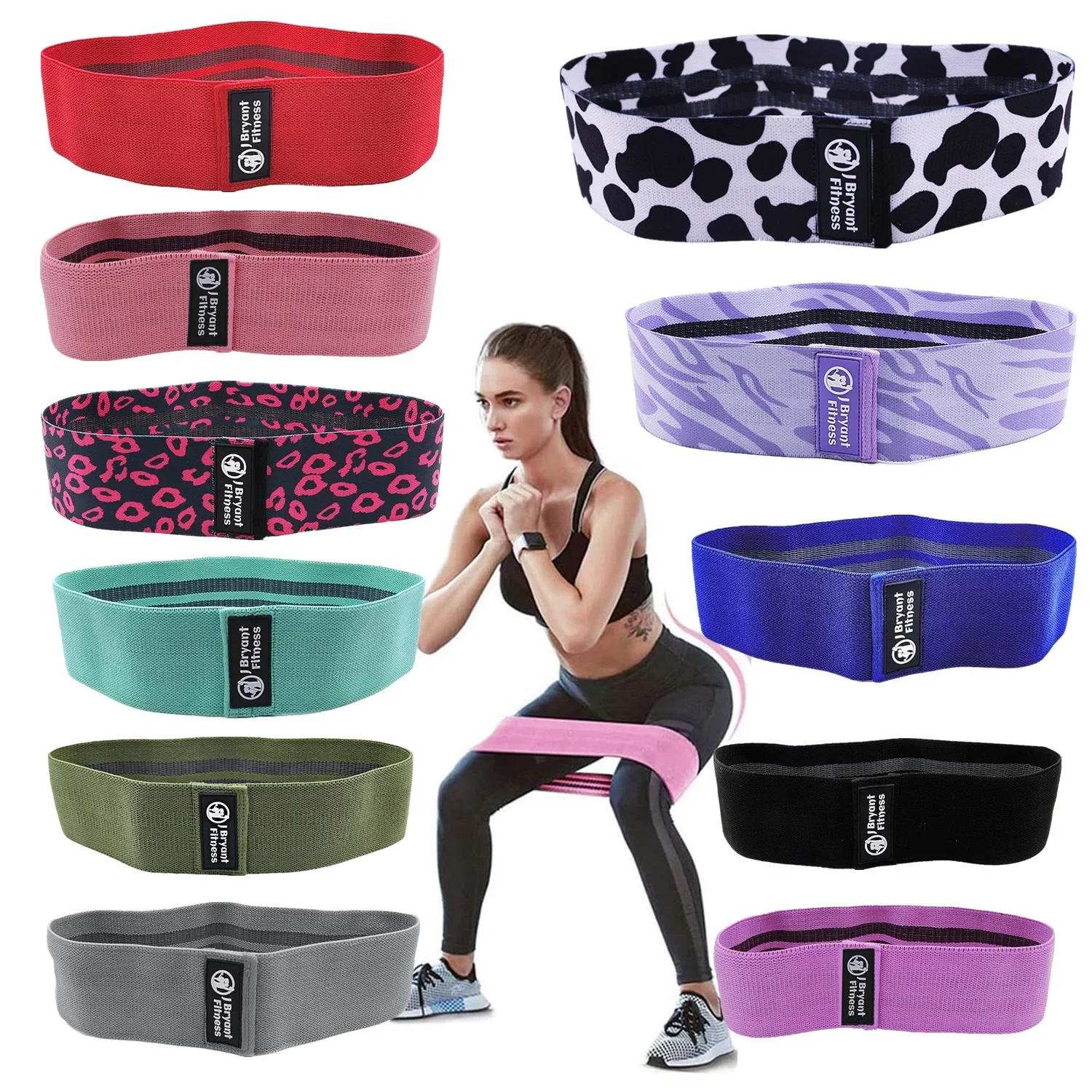 Fabric Resistance Bands  Women & Men Workout Booty Resistance Loop Bands  Squat Training Butt Legs Thigh  Glute Excerse Ykywbike