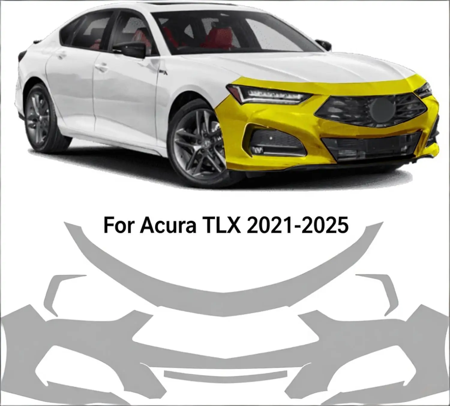 For Acura TLX 2021-2025 TPU Paint Protection Film Self-Healing Clear Bra Pre-cut PPF Kit Car Body Anti-Scratch Resistant